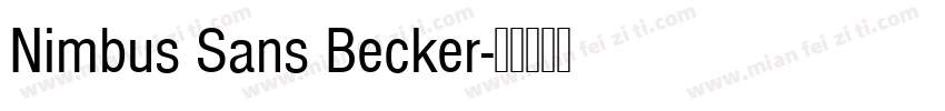 Nimbus Sans Becker字体转换